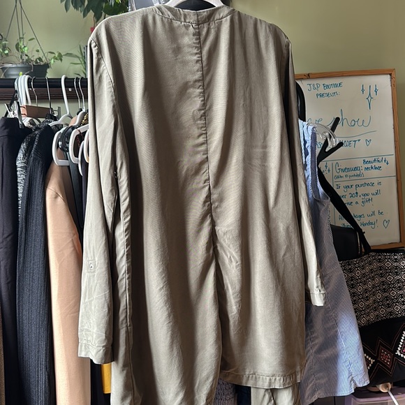 Olive Green Women's Blazer - Picture 3 of 5